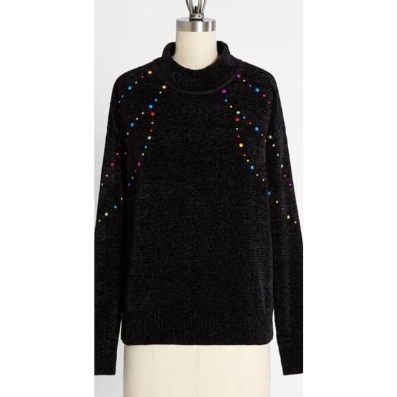 Mod Cloth Deck the Halls with Glitz Holiday Sweater Chenille Sz XS#71 - Picture 1 of 4